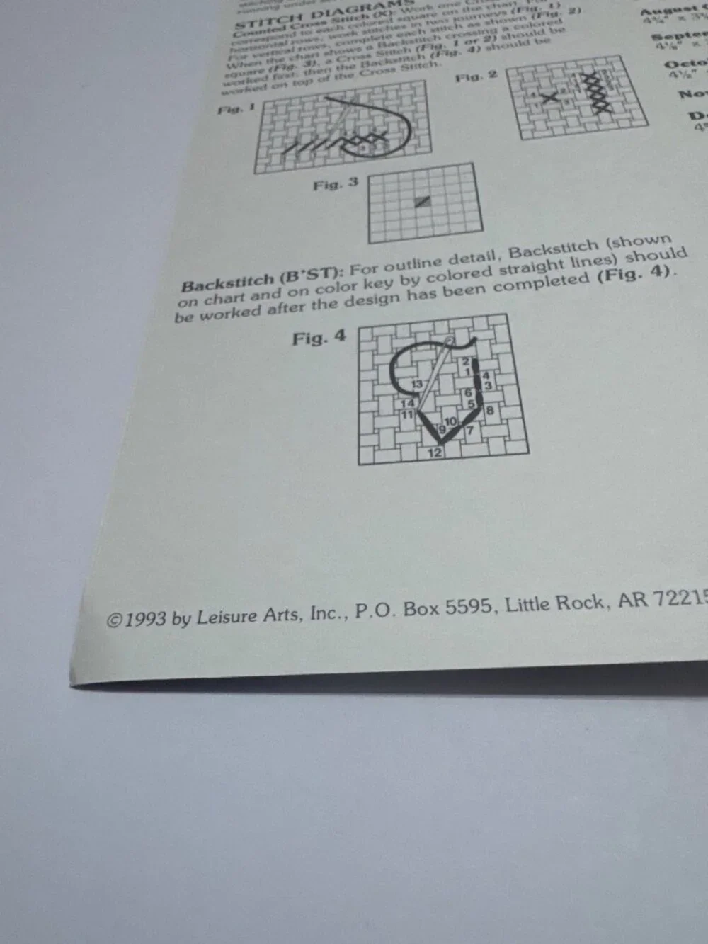 Birthday Mugs Cross Stitch Booklet Flowers Of The Month Designs Leisure Arts 199